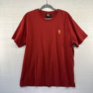 USC Trojans T-Shirt Mens XL Red NCAA College Graphic Tee Crewneck Cotton *flaw